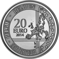 Belgium 2014. 20 euro. Berlin Wall