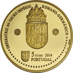 Portugal 2014. 5 euro. Leonor de Portugal. Au 999