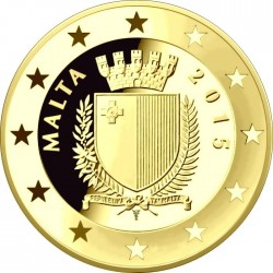 Malta 2015. 50 euro. Bush-Gorbachev Malta Summit 
