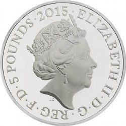 UK 2015. 5 pounds. Waterloo. Ag 925