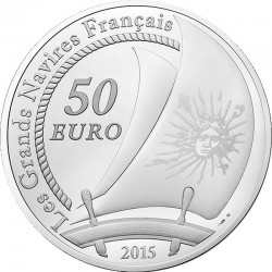France 2015. 50 euro. Ag 950. Soleil Royal