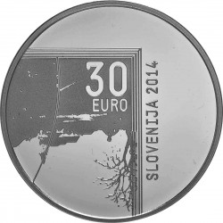 Slovenia 2014. 30 euro. Janez Puhar