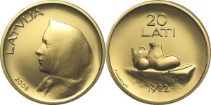Latvia 2008. 20 lati. Coins of Latvia