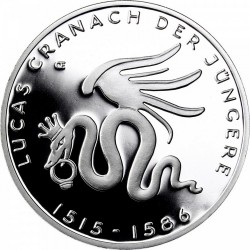 Germany 2015 10 euro. Lucas Cranach. Ag 625