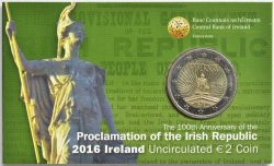 Ireland 2016 2 euro Republic coincard