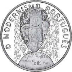Portugal 2016. 5 euro. Modernismo. Ag 925