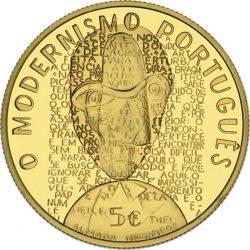 Portugal 2016. 5 euro. Modernismo. Au 999