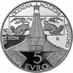 Italy 2016. 5 euro. Villa Cicogna Mozzoni