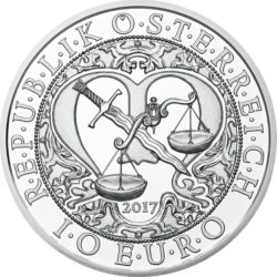 Austria 2017. 10 euro. Michael. Ag 925