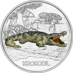 Austria 2017. 3 euro. Krokodil