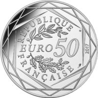 France 2017. 50 euro. Jean-Paul Gaultier. obv