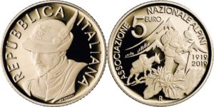 Italy 2019 5 euro. Associazione Nazionale Alpini