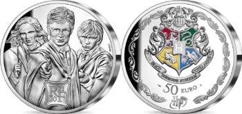 France 2021. 50 euro. Harry Potter (Silber)