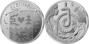 Lietuva 2021 1.5 euro Egle - Queen of Serpents