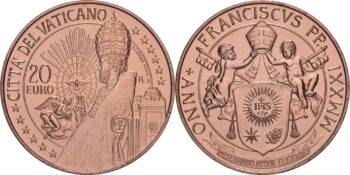 Vatican 2021 20 euro St. Peter