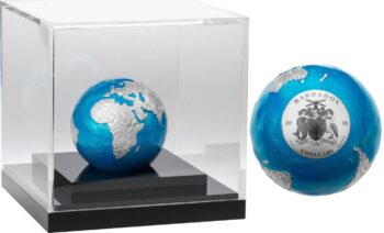Barbados 2020 5 dollars blue-marble-planet-earth-spherical
