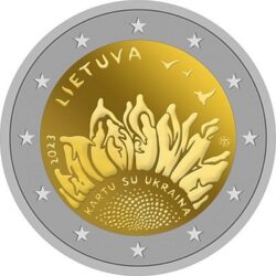 2 euro Lietuva 2023 Ukraina