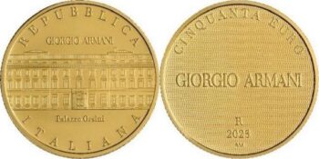 Italy 2023. 50 euro. Giorgio Armani