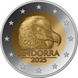2 euro Andorra 2025 Gypaetus barbatus 2 euro Andorra 2025 Gypaetus barbatus