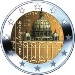 2 euro Vatican 2025 Michelangelo 2 euro Vatican 2025 Michelangelo