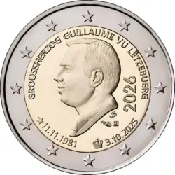 2 euro Luxembourg 2026. Guillaume
