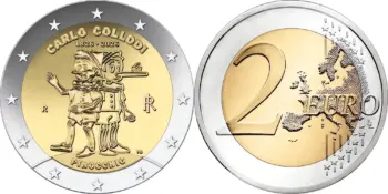 2 евро Италии 2026. Карло Коллоди Italy 2026 2 euro. Carlo Collodi