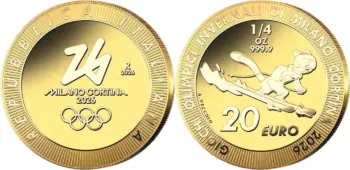 Italy 2026. 20 euro. Olympic games