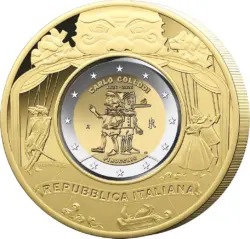 Италия 2026. Комплект из двух монет - 2 и 10 евро Карло Коллоди Italy 2026 2+10 euro. Carlo Collodi
