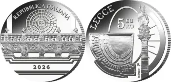 Italy 2026. 5 euro. Lecce