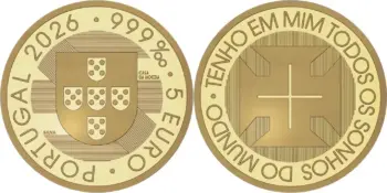 Portugal 2026. 5 euro. Portugues