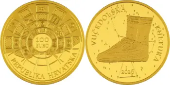 100 евро Хорватии 2026. Вучедольская культура Croatia 2026. 100 euro. Vucedolska kultura