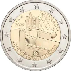 2 euro Monaco 2026 Valentinois