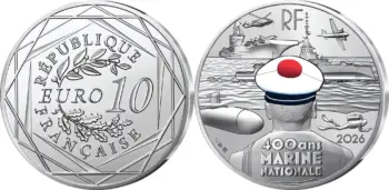France 2026 10 euro. Marine Nationale