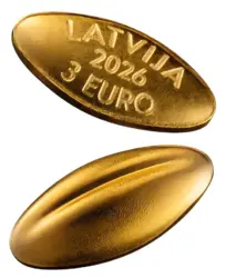 Latvia 2026 3 euro Golden Seeds