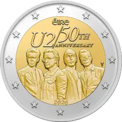 2 euro Ireland 2026. U2